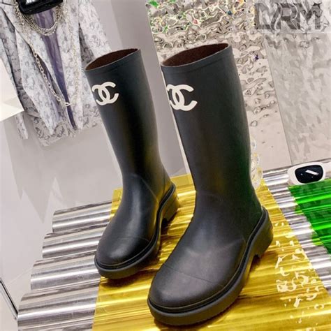 chanel high rain boots|Chanel rain boots size 36.5.